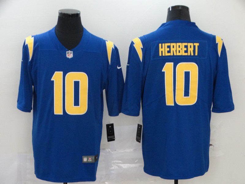 Men Los Angeles Chargers #10 Herbert Blue Nike Vapor Untouchable Stitched Limited NFL Jerseys